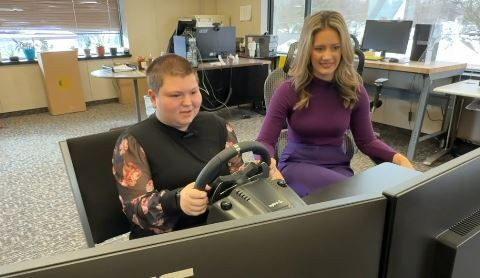 Driving simulator helping give independence to those with disabilities