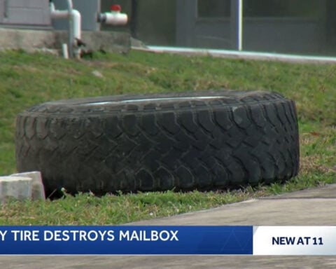 Caught on cam: Runaway tire destroys Cape Coral mailbox