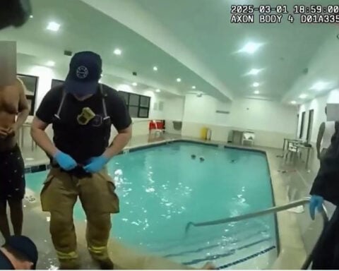 Bodycam footage shows police officer save 12-year-old who nearly drowned in pool