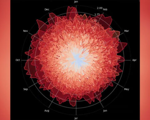 A striking new visualization looks like a flower in bloom but tells an alarming story about what’s happening to the planet