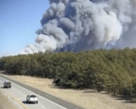 Firefighters knock down wind-driven brush fire on Long Island but risk remains with high winds