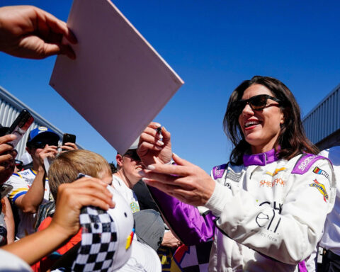 Katherine Legge becomes first woman to race in NASCAR Cup Series since 2018