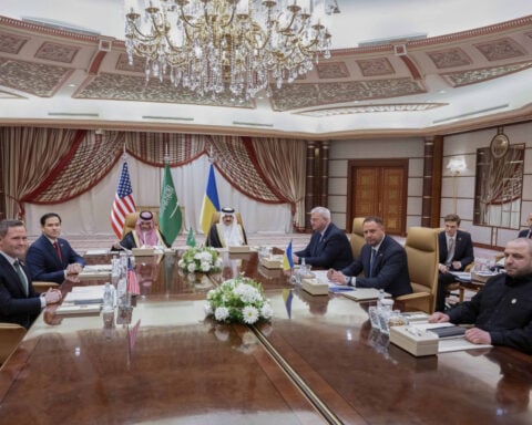 Ukraine-US talks on ending war with Russia start in Saudi Arabia as Kyiv launches huge drone attack