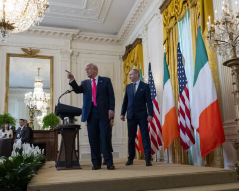 Trump says Ireland cheats the US as its leader joins him to celebrate St. Patrick's Day