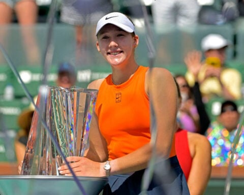Mirra Andreeva, 17, claims back-to-back titles with Indian Wells victory over Aryna Sabalenka