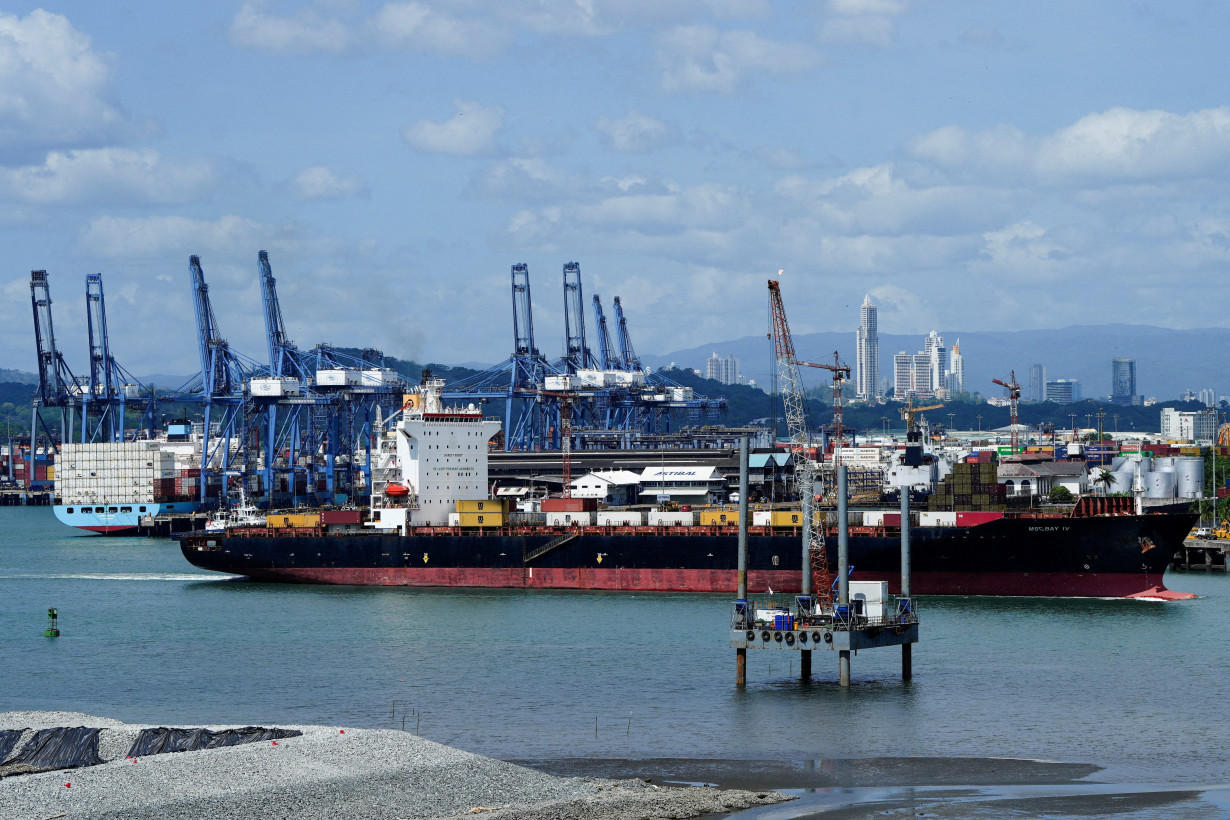 FILE PHOTO: The Balboa Port is pictured after Hong Kong's CK Hutchison agreed to sell its interests in a key Panama Canal port operator to a BlackRock Inc-backed consortium, in Panama City.