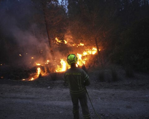 A wildfire closes main highway linking Tel Aviv to Jerusalem and sends 12 people to the hospital