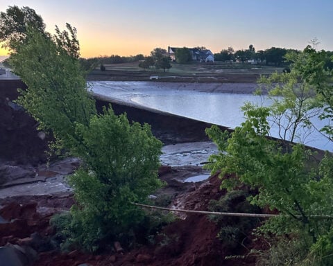 Heavy rainfall sets records and washes out roadway in rural Oklahoma