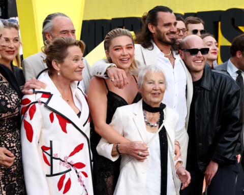 Florence Pugh says her grandmother ‘laps it up’ when attending her movie premieres