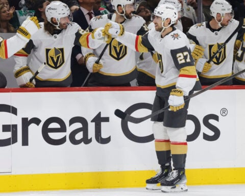 Vegas moves forward with big finishes in 1st round by standouts Eichel, Stone, Theodore and Hill