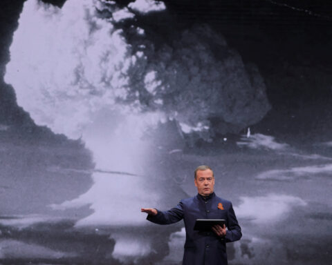 Russia's Medvedev says Trump's statement about US World War Two role was 'pretentious nonsense'