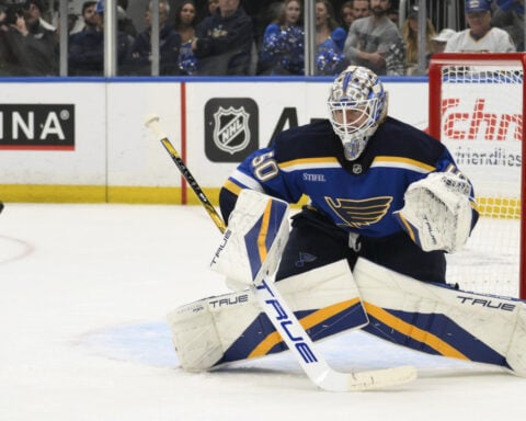 Connor Hellebuyck and the Jets host the Blues in Game 7 of their 1st-round NHL playoff series