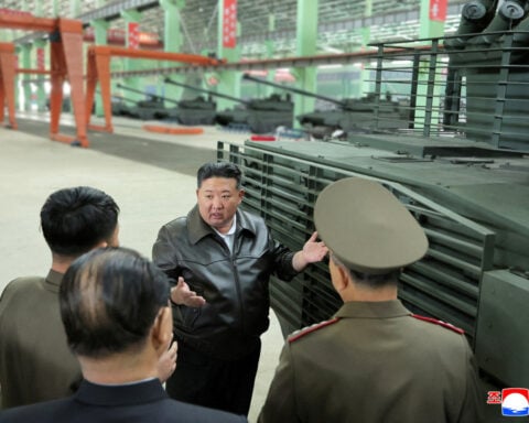North Korea's Kim visits tank factory, touts progress in Korean-style tanks