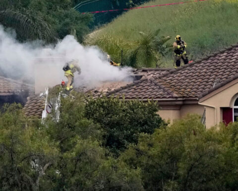 Two people killed when small plane crashes into two homes in California
