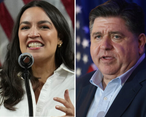 Pritzker and Ocasio-Cortez: A billionaire and a former bartender emerge as Trump resistance leaders
