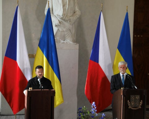 Ukraine's Zelenskiy, in Prague, says ceasefire could be put in place at any moment