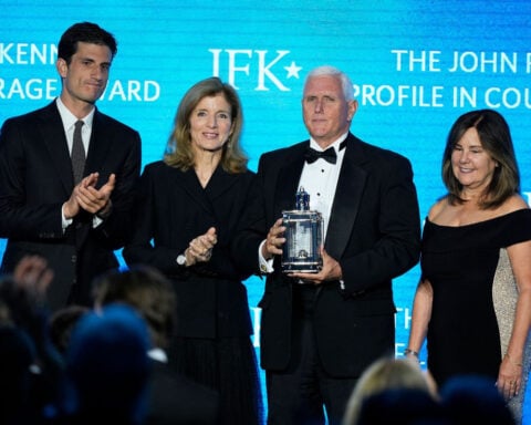 Pence says January 6 attack’s failure ‘became a triumph of freedom’ as he receives JFK Profile in Courage Award