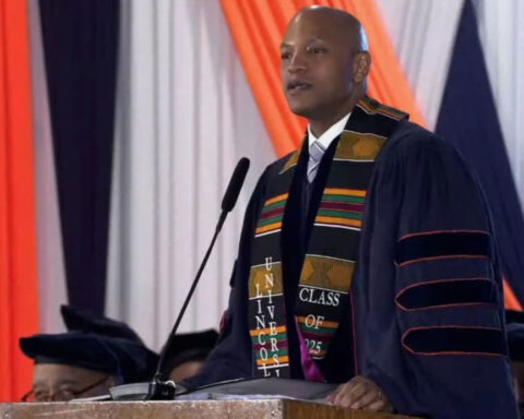 Maryland Gov. Wes Moore, a rising Democratic star, leans into a sense of national pride as the party searches for new vision