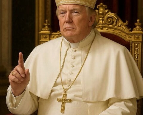 Trump says he knows nothing about image of him as pope