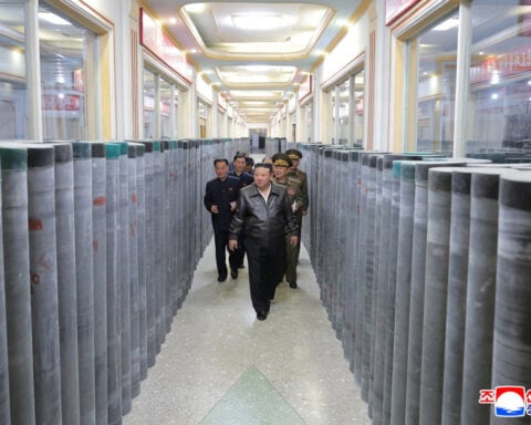 North Korea's Kim Jong Un inspects munitions plants, lauds increased shell production