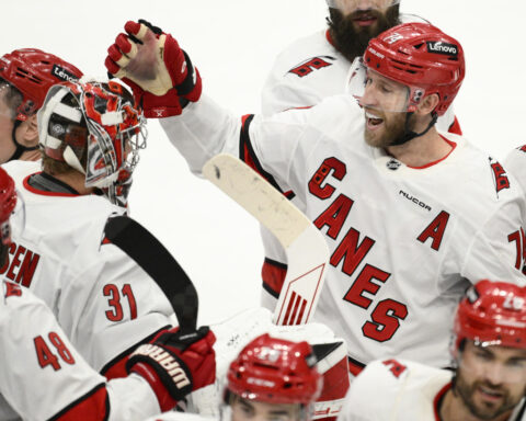 Jaccob Slavin scores in OT as the Hurricanes beat the Capitals in Game 1 of their 2nd-round series