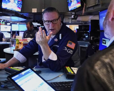 Wall Street climbs in choppy trading after Fed warns of rising risks for economy, holds rates steady