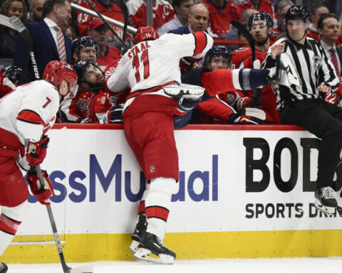 Tom Wilson leads the Capitals past the Hurricanes 3-1 with blocks, a goal and an assist