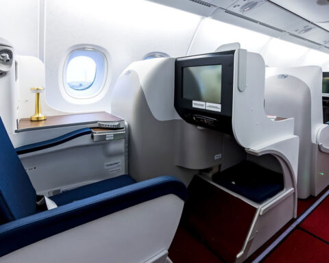 Global Airlines promised luxurious flights on a fleet of A380 superjumbos. The launch is somewhat different