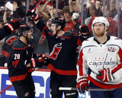 Svechnikov, Andersen lead Hurricanes past Capitals 4-0 in Game 3 of 2nd-round playoff series