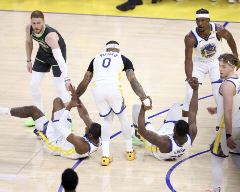 Edwards, Randle lead Timberwolves past Warriors 102-97 for 2-1 lead in second-round playoff series