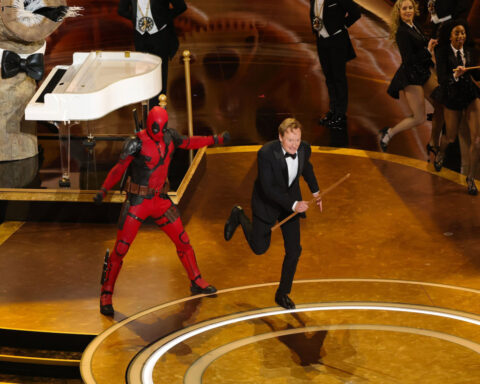 Yes, that was Ryan Reynolds dancing in the Deadpool suit at the Academy Awards