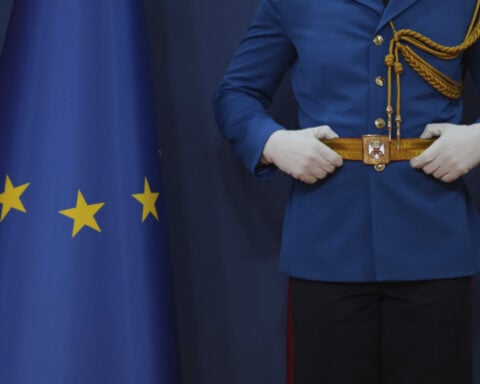 European Council president says Serbia's leader has vowed to stay on the EU path despite Russia trip