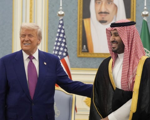 Golden swords and Arabian horses: Saudi Arabia's crown prince gives Trump a lavish royal welcome