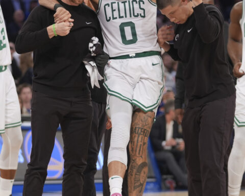 Tatum to miss remainder of playoffs after Achilles tendon surgery, imperiling Celtics' repeat hopes