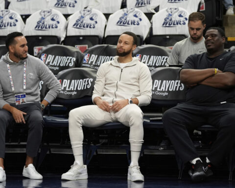 Curry can only watch again as Warriors fade out of playoffs without injured star