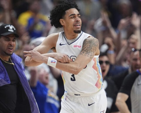Strawther provides spark off the bench, even loses a tooth, as Nuggets force Game 7 against Thunder