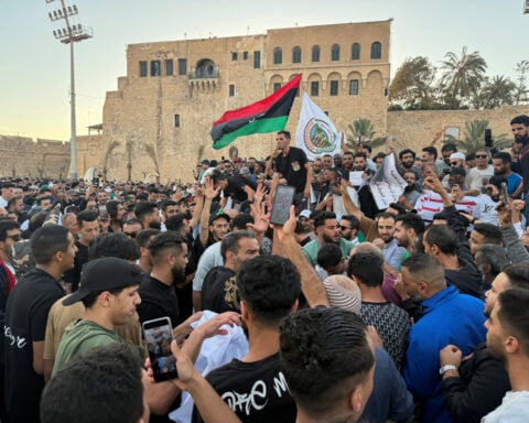 Libyan protesters demand prime minister quit as three ministers resign