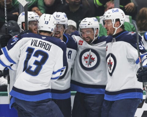 Jets' Scheifele has goal and crucial penalty in Game 6 at Dallas after his father's unexpected death