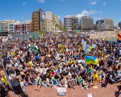 Thousands protest against overtourism in Spain's Canary Islands