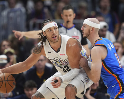 Nuggets forward Aaron Gordon to start despite strained left hamstring