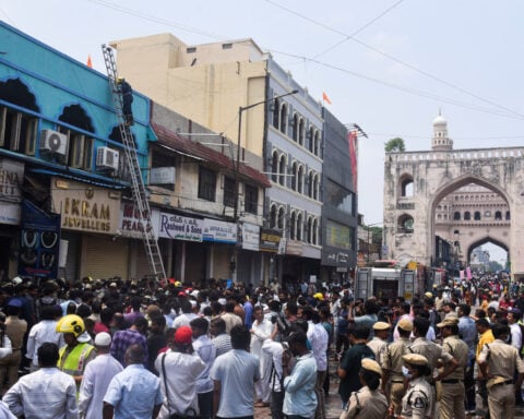 Fire in India's Hyderabad kills at least 17 people