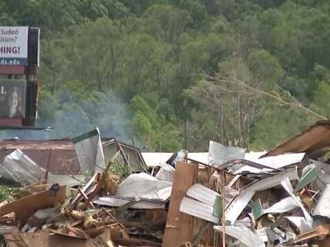 Residents of Kentucky trailer park sleeping in tents after homes destroyed by storms