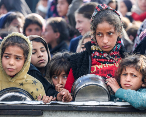 'Our children are dying slowly' says father searching for food in Gaza