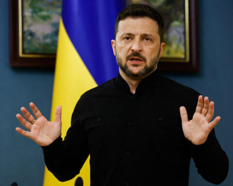 In call with NATO chief, Ukraine's Zelenskiy says pressure needed on Russia