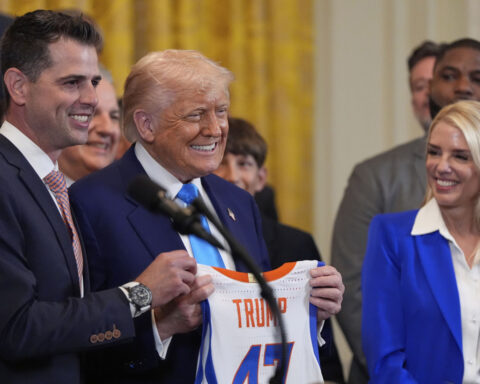 Trump hosts NCAA basketball champion Florida Gators at the White House