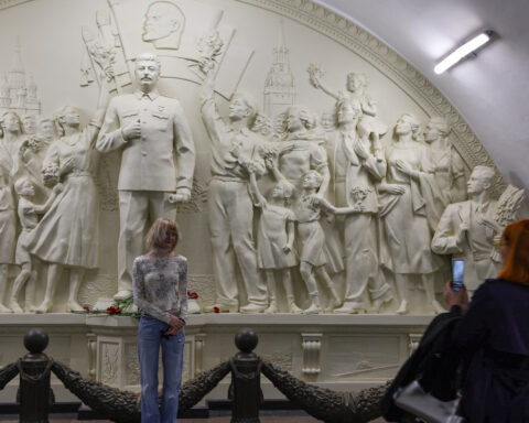 Monument to Soviet dictator Josef Stalin in Moscow metro stirs debate
