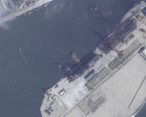 North Korea's second naval destroyer is damaged in a failed launch attended by Kim