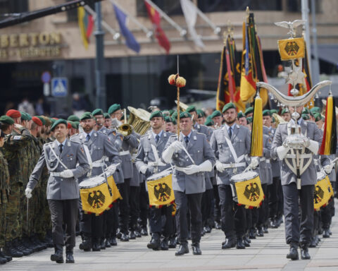 Merz inaugurates a historic German brigade in Lithuania and pushes for security spending