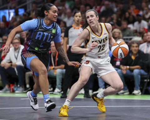 Caitlin Clark says she took video of her reaction to the Pacers' comeback win over the Knicks