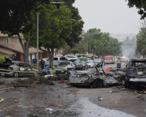 Business jet with 6 on board hit power lines before fatal crash in San Diego neighborhood